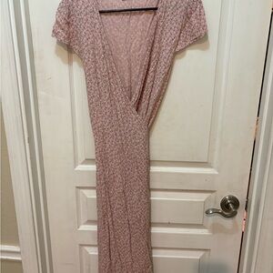 Brandy Melville Pink Floral Maxi Dress